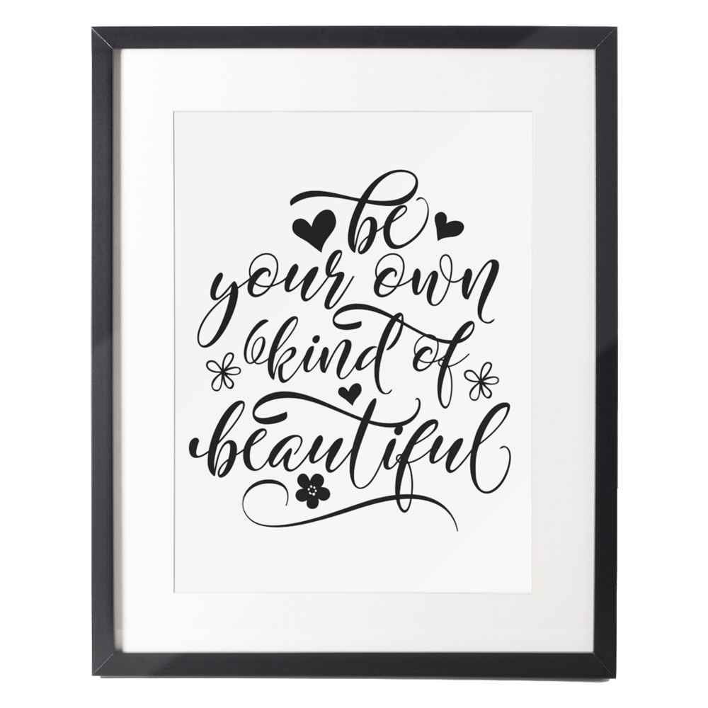 "Be Your Own Kind Of Beautiful" Inspirational Wall Sticker - Bedroom Decor By Edecoruk