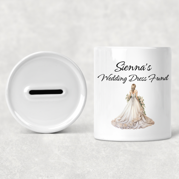 Personalised "Wedding Dress Fund" Coin Bank/Money Box