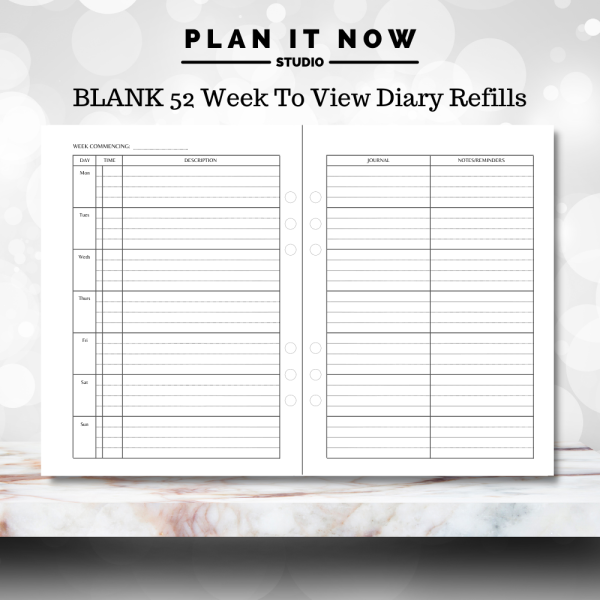 Personalised or Blank A5 Personal Organiser Binder (Pink, Lilac or Mint Green) - Image 9