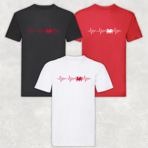 Welsh Heartbeat T-Shirt – Unisex Fit | Red Dragon Design