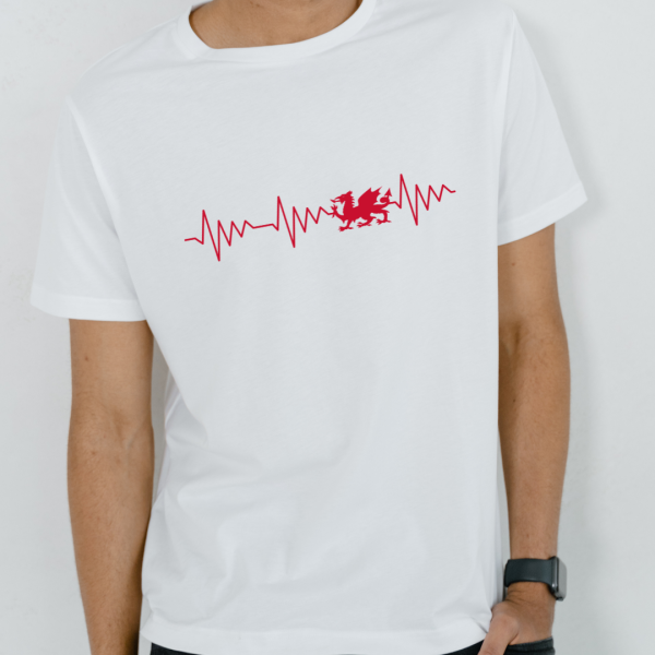 Welsh Heartbeat T-Shirt – Unisex Fit | Red Dragon Design - Image 10