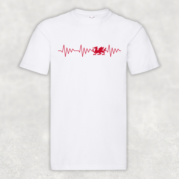 Welsh Heartbeat T-Shirt – Unisex Fit | Red Dragon Design - Image 3